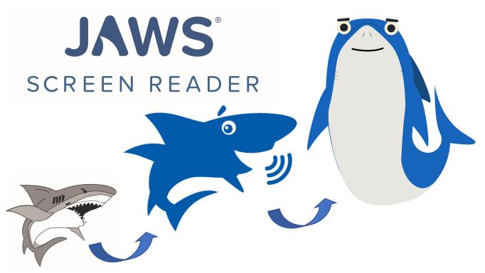 JAWS Logo and Shark Progression